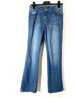 Sasson Y2K Bootcut Jeans Medium Wash Low Rise Bootcut Boogie Stretch Denim 2000s